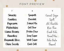 Load image into Gallery viewer, Personalised Pantry Labels Lettering Vinyl Style
