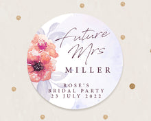 Load image into Gallery viewer, Watercolour Floral Style Wedding Hen&#39;s Party Stickers Bridal Shower Stickers
